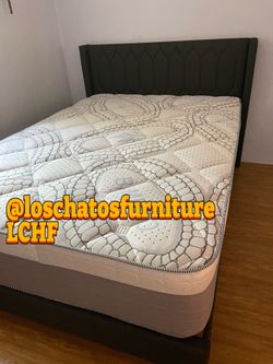 Queen size bed frame and mattress