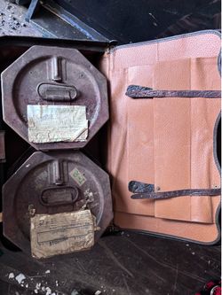 Vintage Film Canisters with Vintage Case