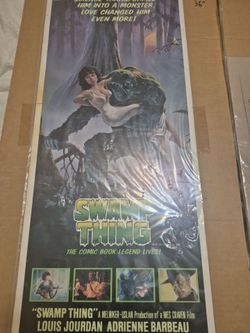 Original Swamp thing movie poster and original comic art