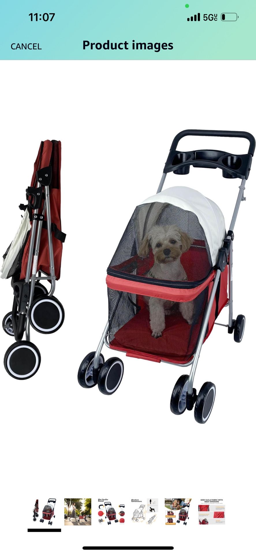 HTLPET Puppy Small Dog Stroller