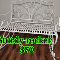 Sturdy Well Made Metal Outdoors Rocking Chair $70