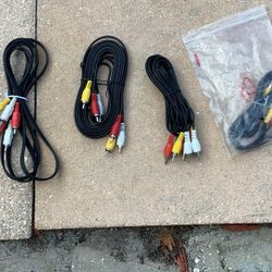 RCA Audio/video Composite Cables 4 Sets New (red, White An Yellow)