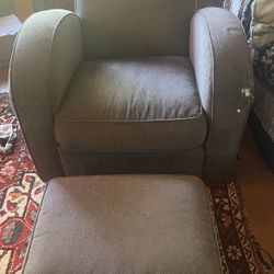 Gray  Club Chair