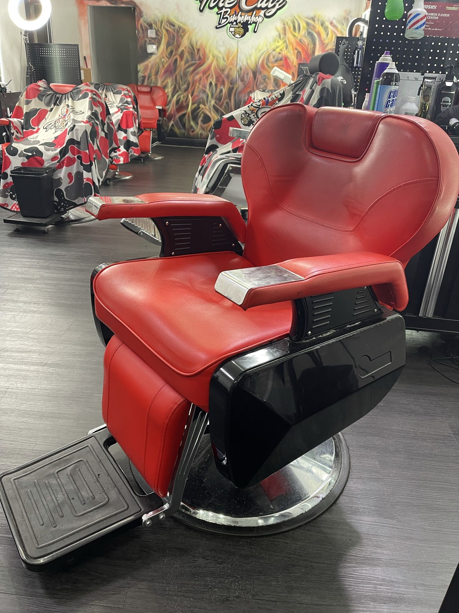 7 Barber chairs.