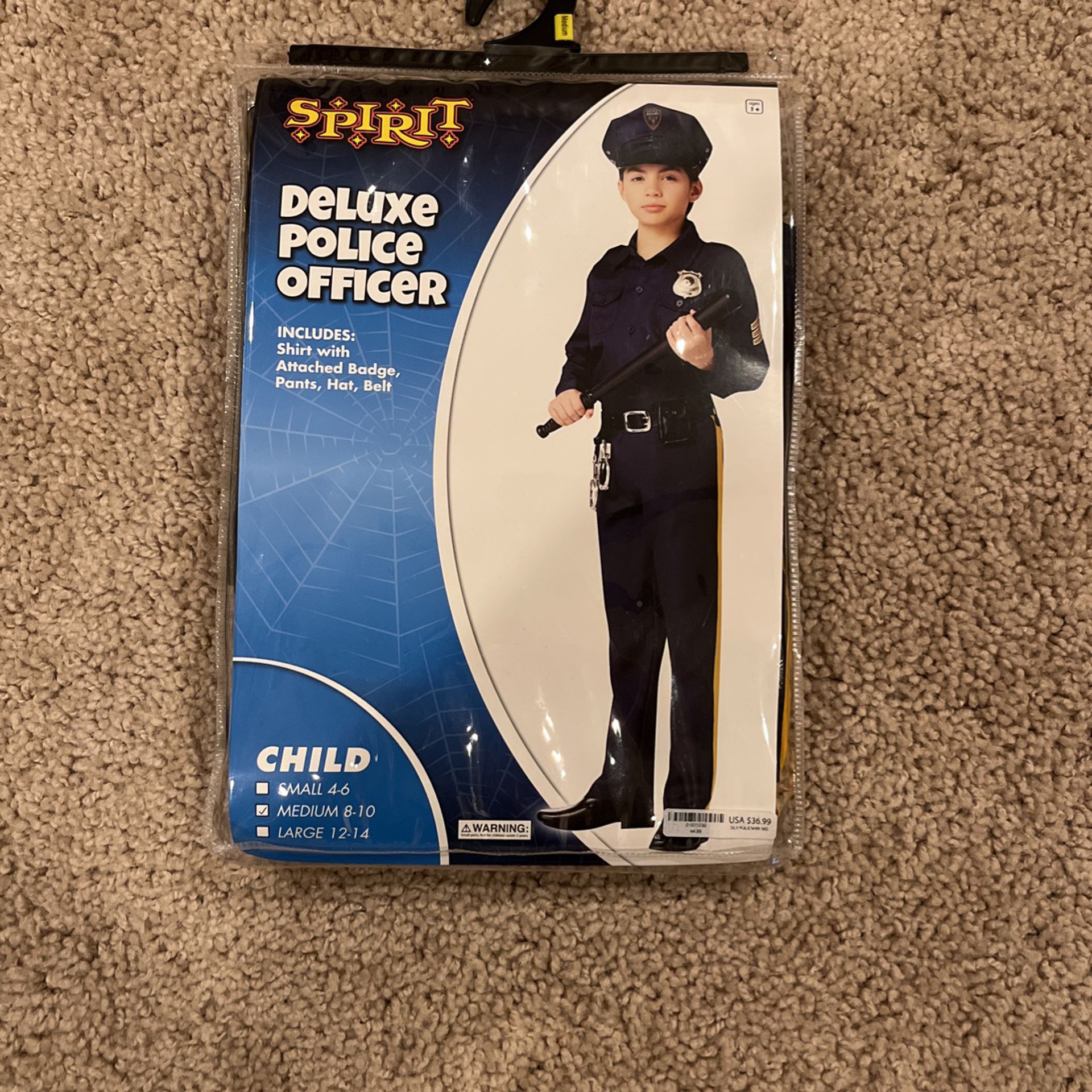 Kids Halloween Costume -  Deluxe Police Officer- Kids Size 8-10