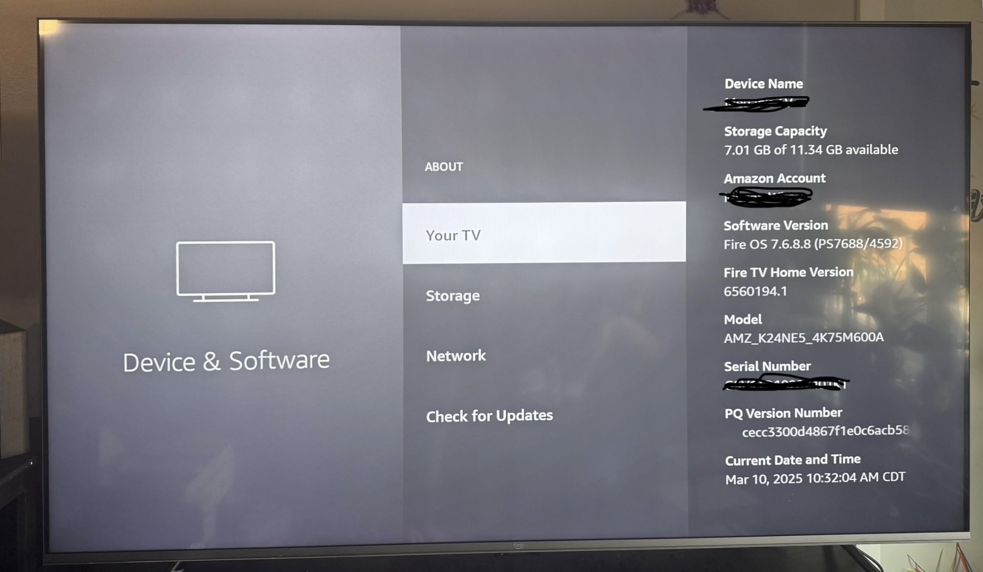 65” Amazon Fire TV – Excellent Condition!