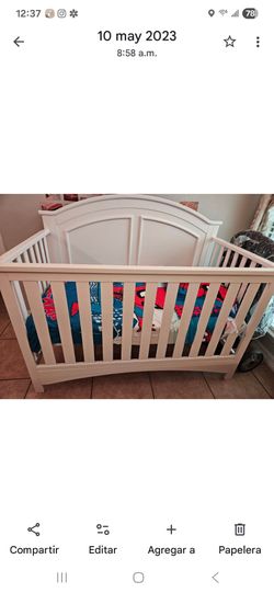 baby crib, white color