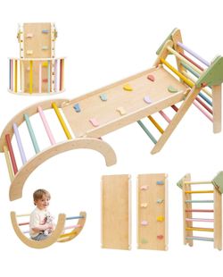 Open box-3in1 Pikler Triangle Set Kids Climbing