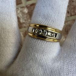 1/5 Carat 14K Diamond Ring Size 10.5