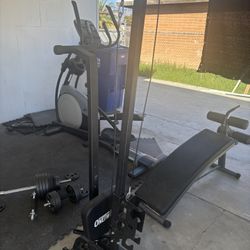 Lat pulldown and low row machine