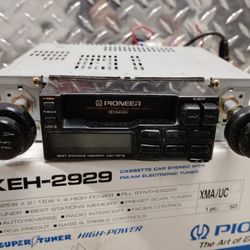 Pioneer KEH-2929 Vintage 2-Knob AM/FM Cassette Car Stereo w/ Box – Missing Plate