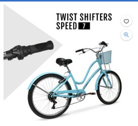 Beach Cruiser Hyper Bicycle Commute Bike with Basket, 26