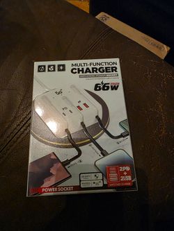 66W Multi-Function Charger Power Socket with 4 USB Ports