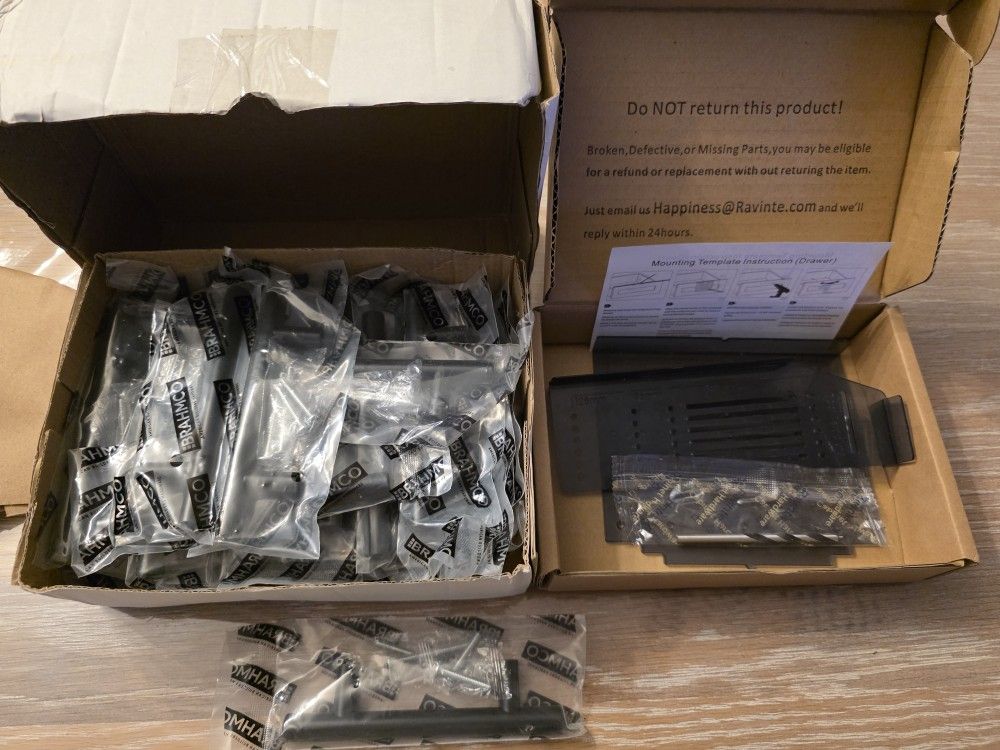 24 Piece 5 Inch Cabinet Handles and Mounting Template Kit