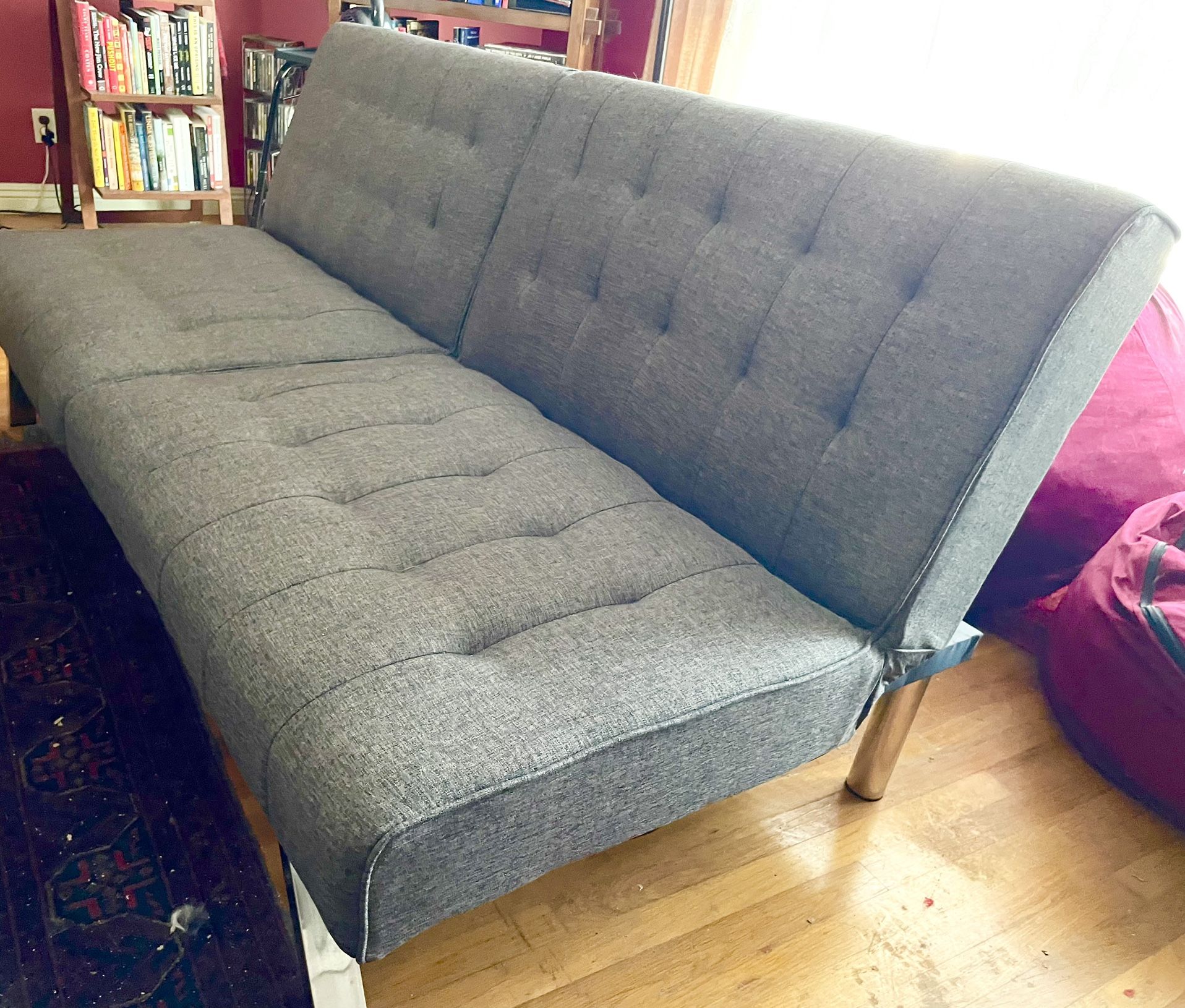 DHP Emily Futon Sofa Bed - Gray