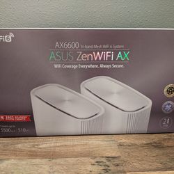 New ASUS ZenWiFi AX (XT8) AX6600 Tri-Band Mesh WiFi 6 System (XT8 2PK)