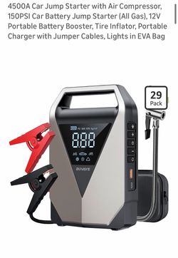 Jump starter with air compressor