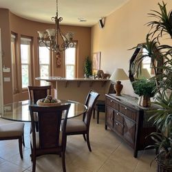 Ashley Wooden & Glass Dining Set