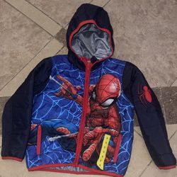 NWT NEW Marvel Spider-Man Kids Jacket - Blue and Red size 5