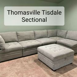 Modular Sectional Couch Sofa With Storage Ottoman 