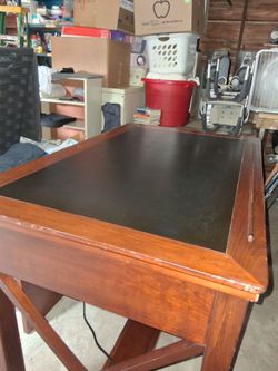 Wood Antique with Black Surface Top