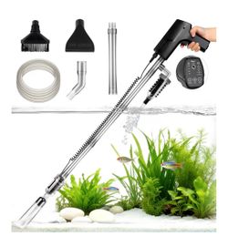 Handheld aquarium vacuum gravel cleaner