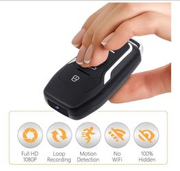 Portable Car Key Style Mini Camera, 64GB Body Cam,1080P HD Motion Detection Recorder, USB Charging for Home & Personal Property Safety