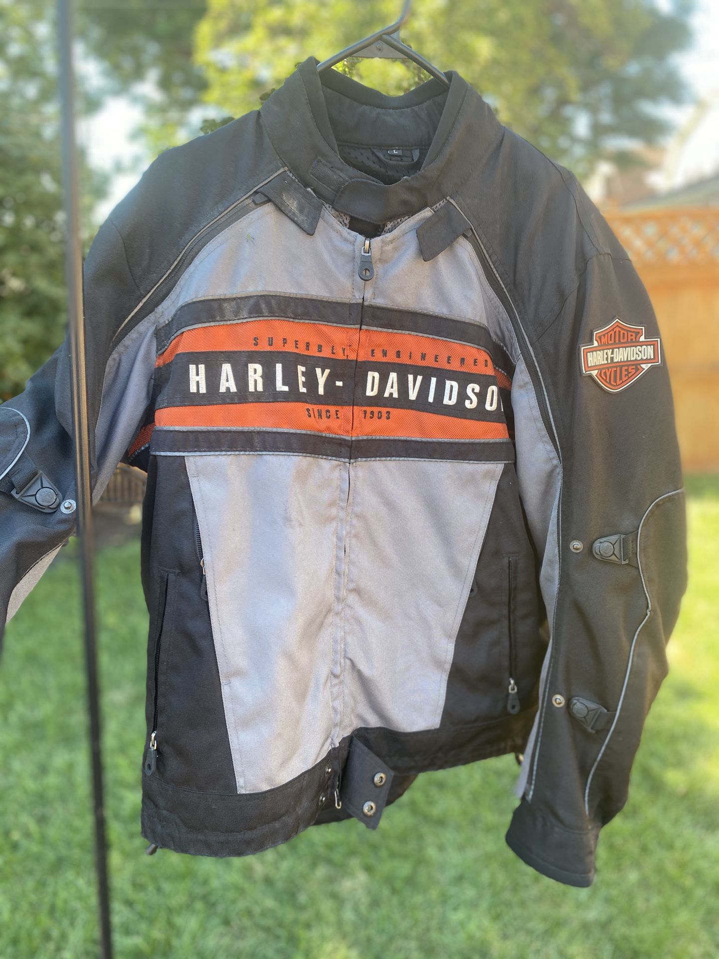 Men's Large Mesh Harley Davidson Riding Jacket