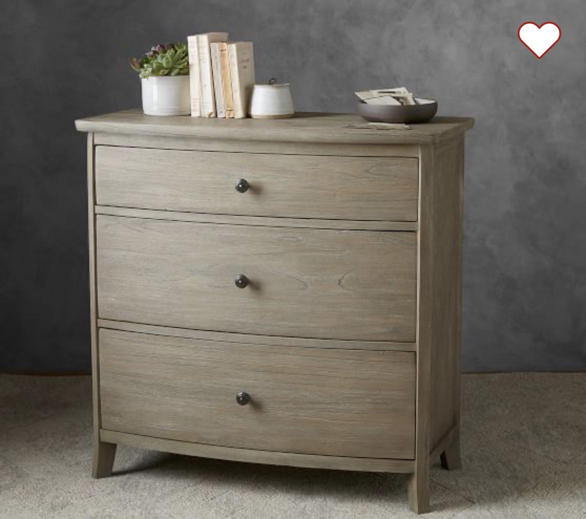 Pottery Barn Chloe 3 Drawer Dresser Ash Gray