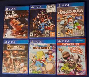 PS4 Games Lot of 6