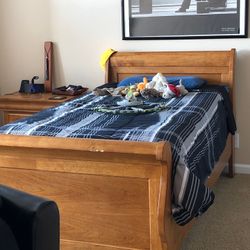 Solid Oak 4 Pc Childrens Bedroom Set