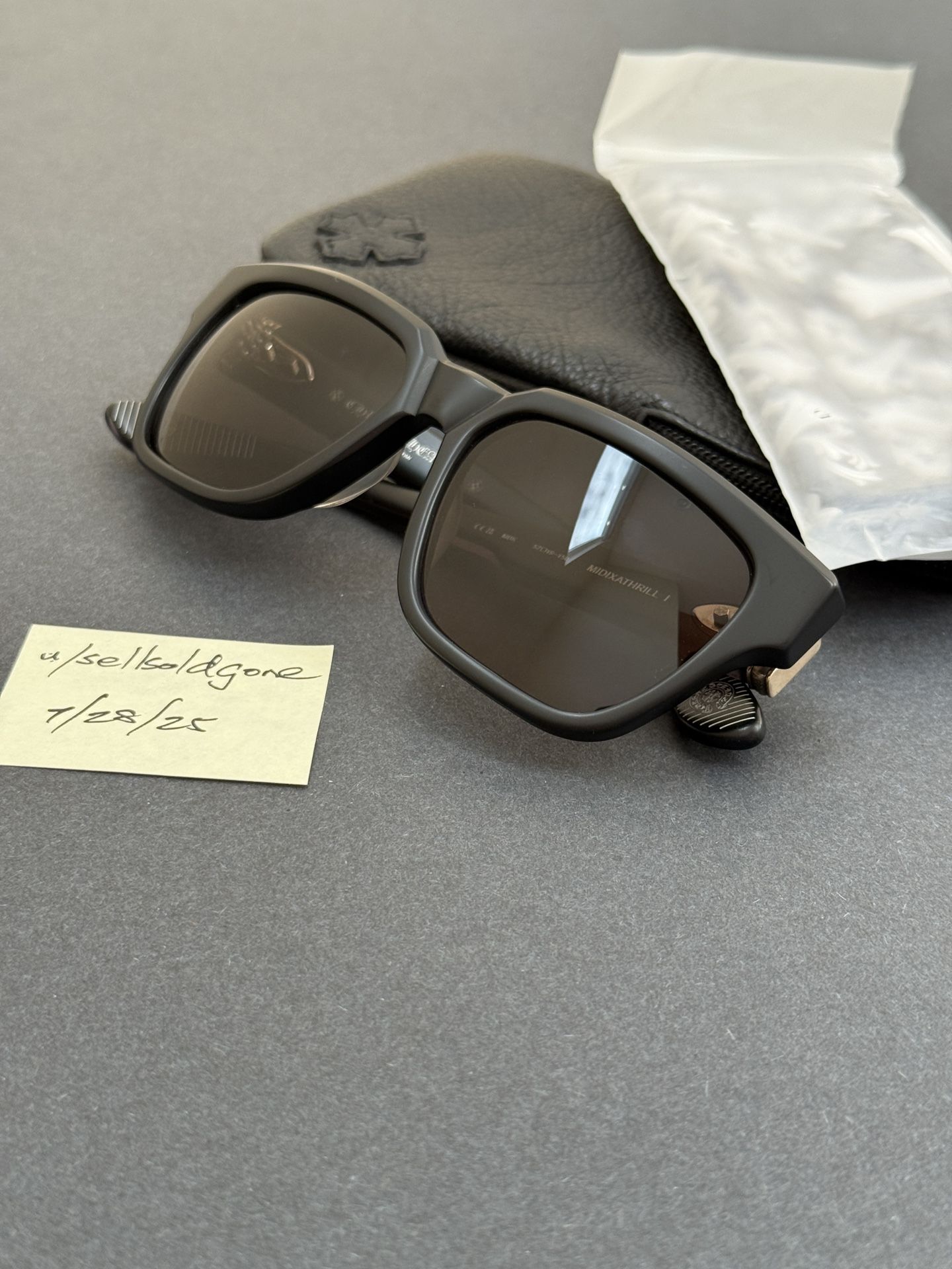 Authentic Chrome Hearts Midixathrill Matte and Gloss Black Sunglasses
