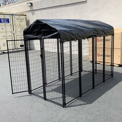 Brand New $290 Large Heavy Duty Kennel with Cover Dog Cage Crate Pet Playpen (8’L x 4’W x 6’H)