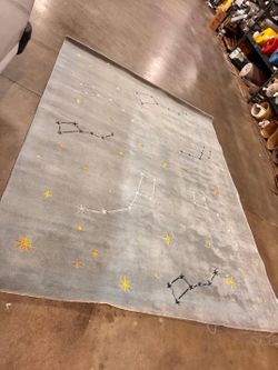 8x10 wool rug for sale, Crate and Barrel Astronomy Big Dipper Design