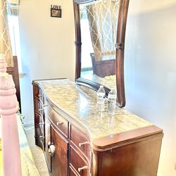 Dresser with attached Mirror