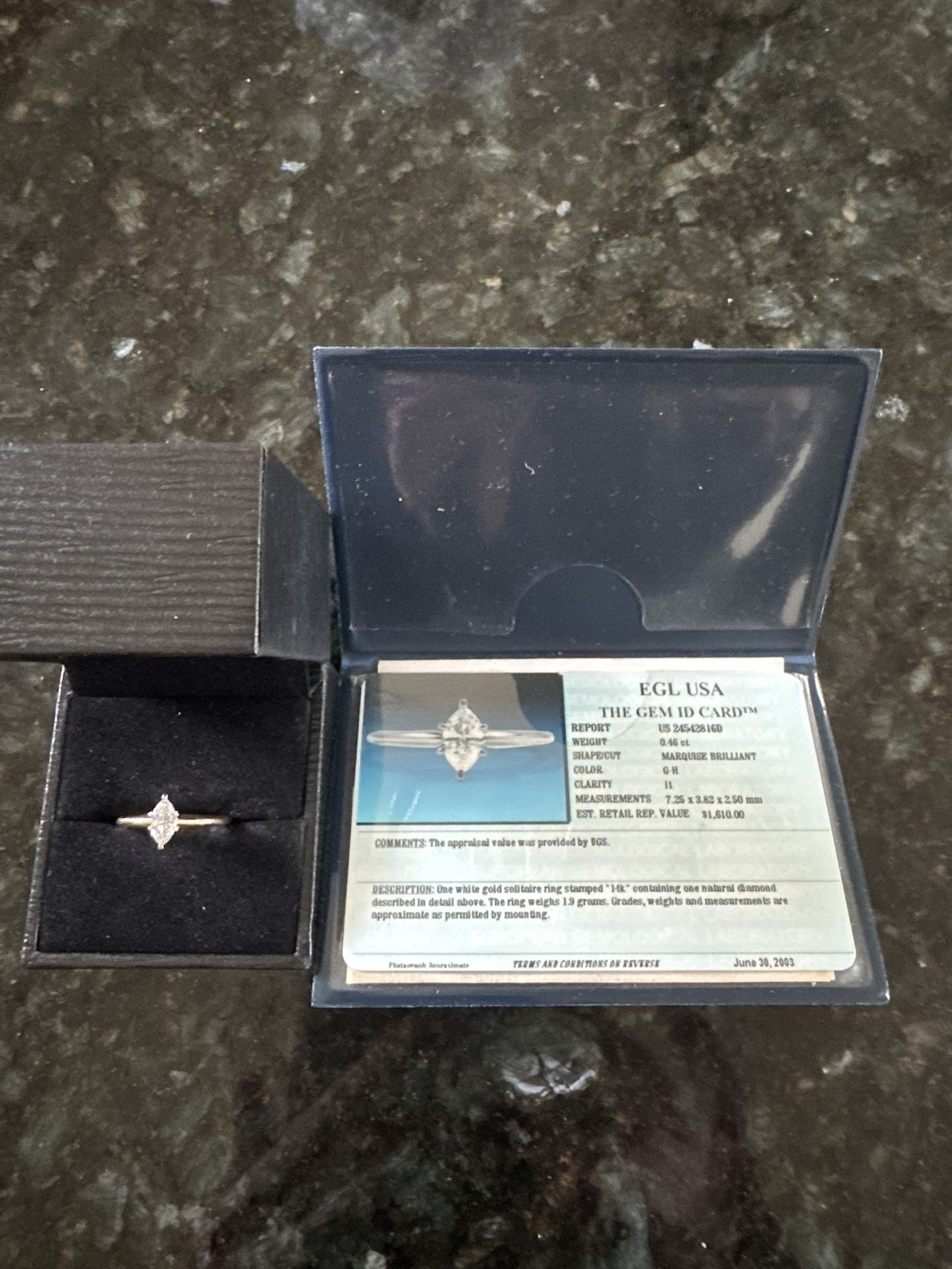 Marquise Diamond Engagement Ring