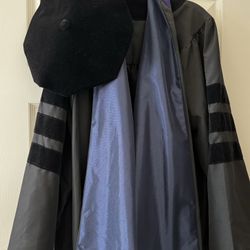 Black Graduation Gown, Cap and Good