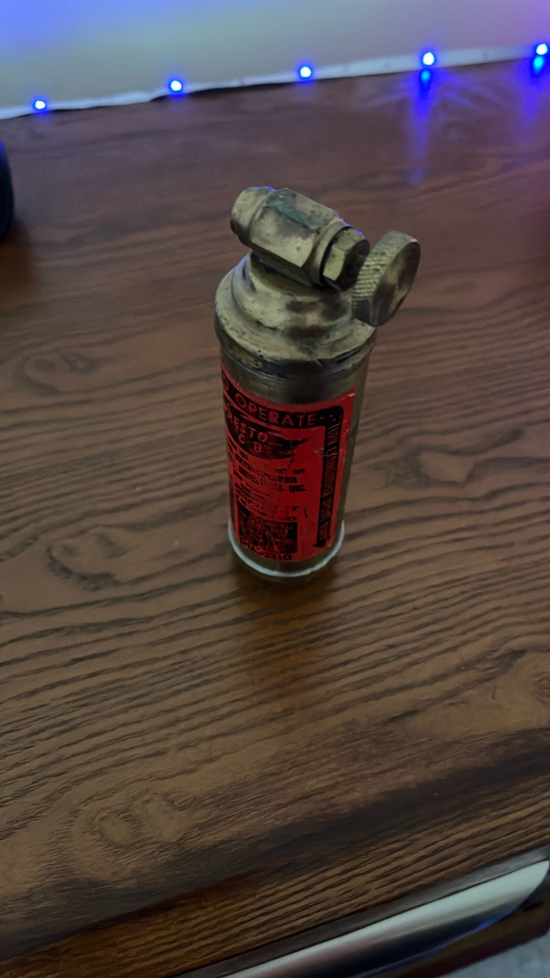Vintage Presto Mini Fire Extinguisher, Still Has Liquid.
