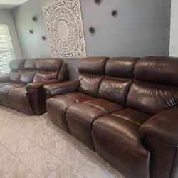 2 Big Recliner Sofas Electric With USB ports 