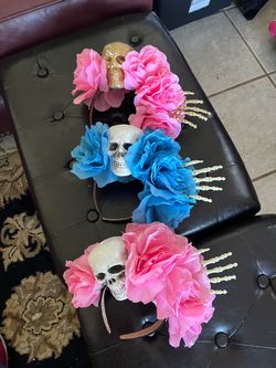 Headbands Day of the Dead Skull Flower Headbands –