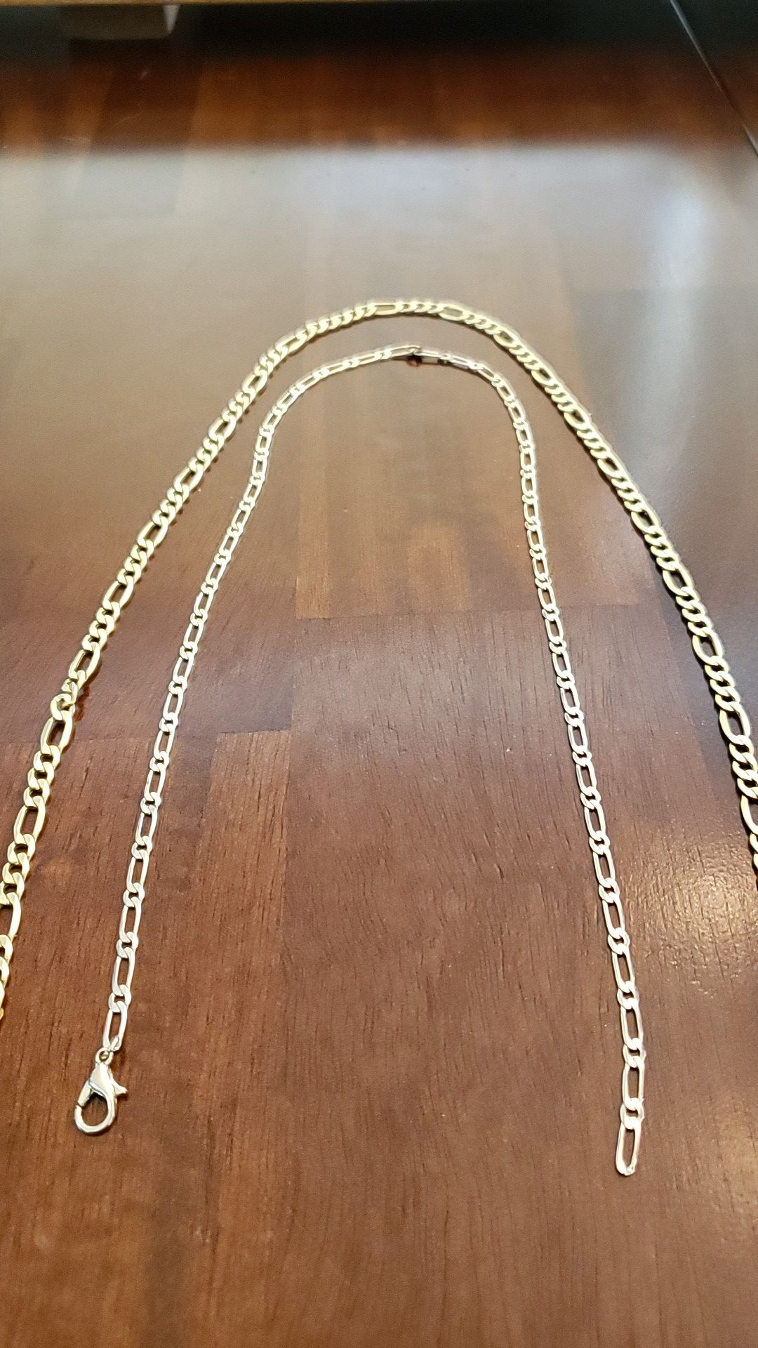 Two 14k Gold Plated Chains