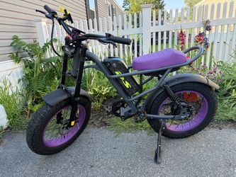 D93 Pro Adult ebike electric bike e-bike up to 37mph like new purple