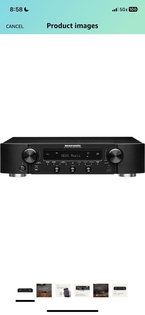 Marantz NR1200 AV Receiver, 2-channel Home Theater Amp, Wi-fi, Bluetooth, Heos+Alexa, Immersive Movies, Music & Gaming, Auto Low Latency Mode For Xbox