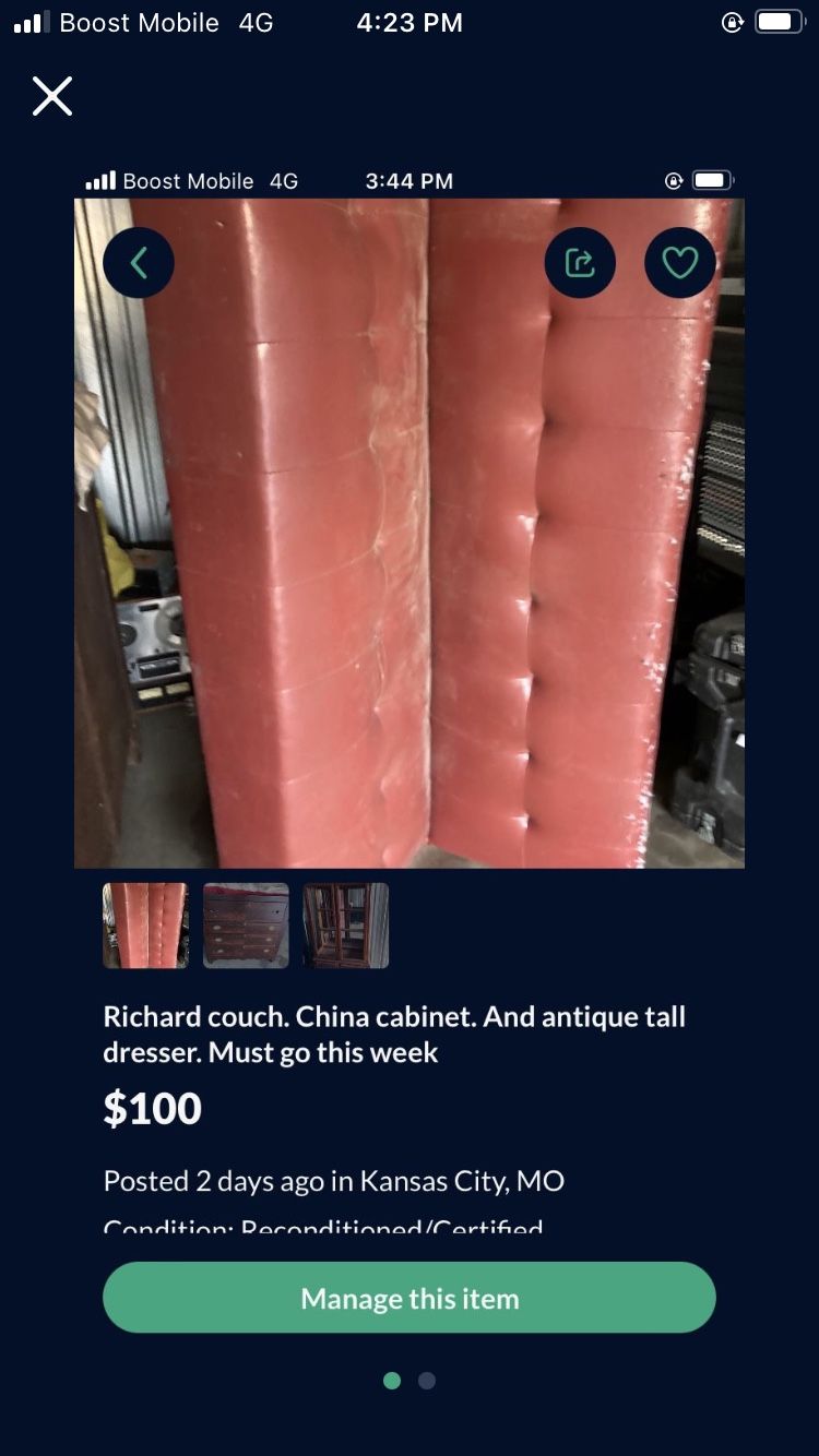 Vintage retro couch futon. Must go this week. Located Westport area