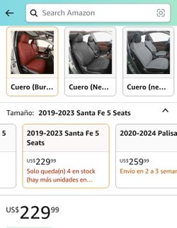 EKR Custom Fit Car Seat Covers Full Set for Hyundai Santa Fe 2019 2020 2021 2022-5-Seats, PU Leather (Burgundy)
