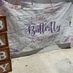 Baby Shower Backdrop With Cardboard Boxes