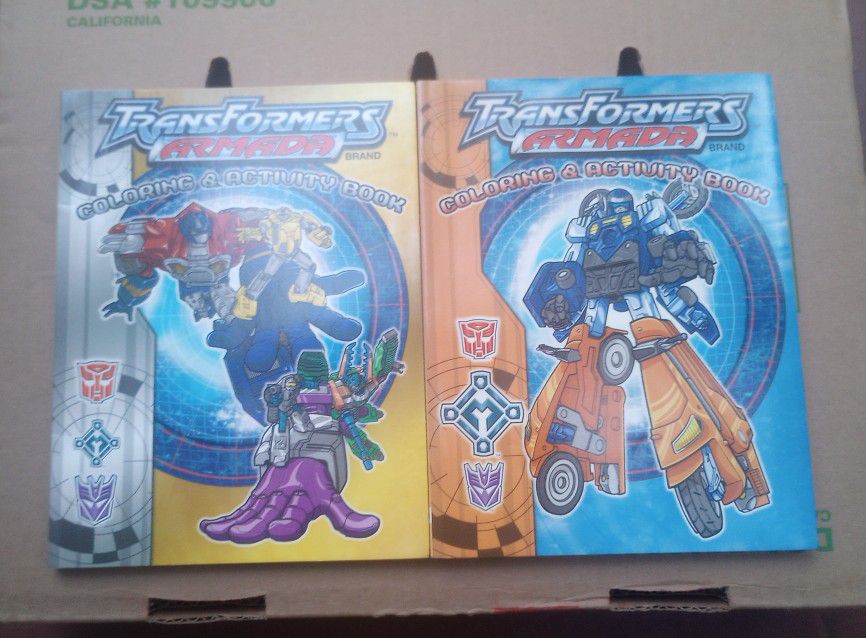 Transformers Armada Unused Coloring Book Lot