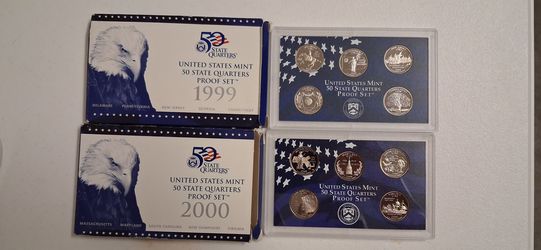 1st & 2nd year U.S State quarter collections proof sets