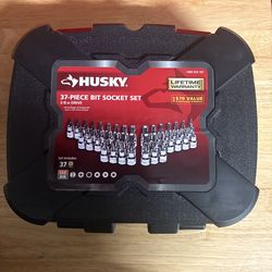 Husky 37 piece 3/8 drive bit-socket set (New!)
