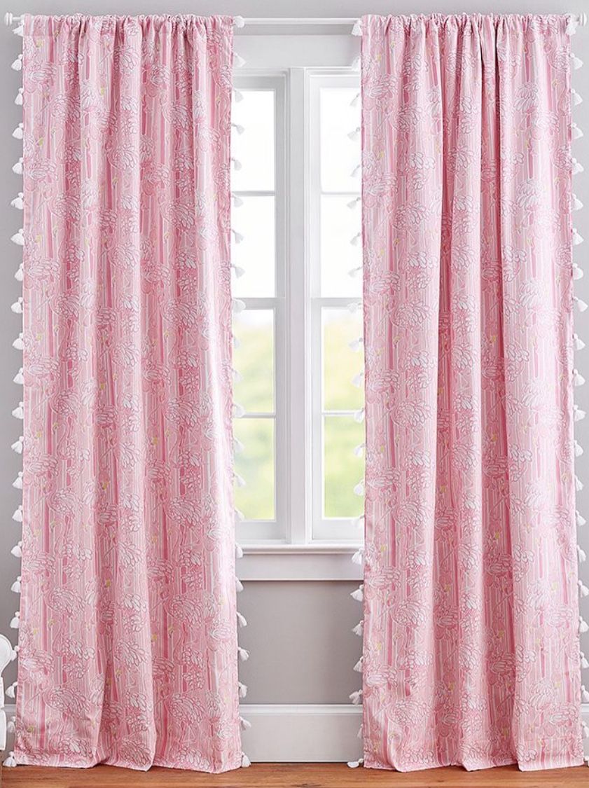 Pottery Barn Kids Limited Lily Pulitzer Pink Flamingo Curtains
